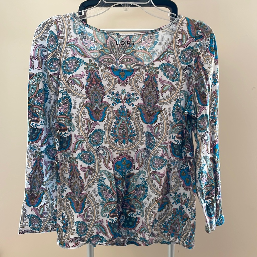 Loft Paisley print pullover size S